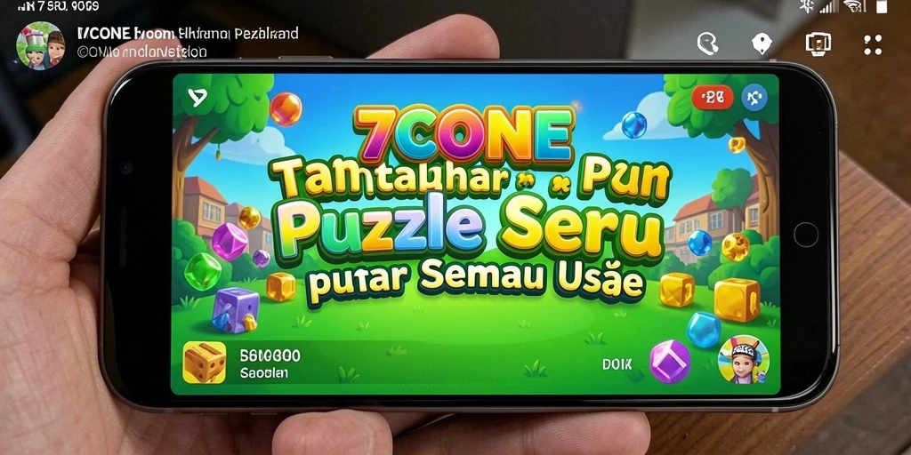 Gameplay seru dari 7CONE dengan berbagai teka-teki warna-warni.