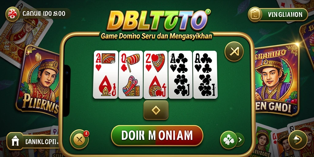Gameplay seru dan interaktif dalam DBLTOTO yang menampilkan domino.