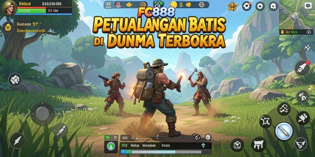 Tampilan gameplay FC888 yang menakjubkan dengan dunia terbuka yang luas.