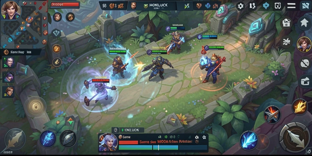 Tampilan gameplay seru dari HOKILUCK dengan aksi MOBA yang mendebarkan.