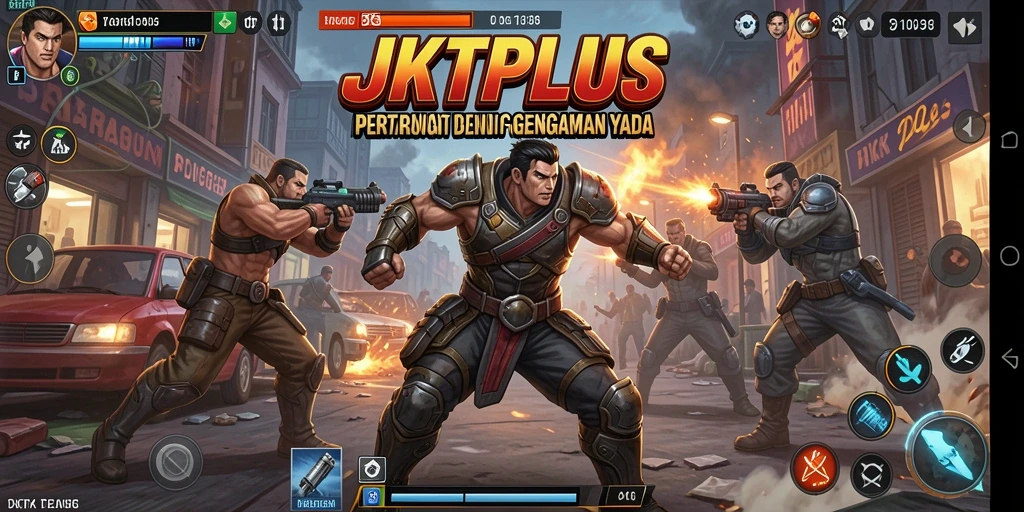 Gameplay seru JKTPLUS dengan pertarungan dinamis dan karakter menarik.