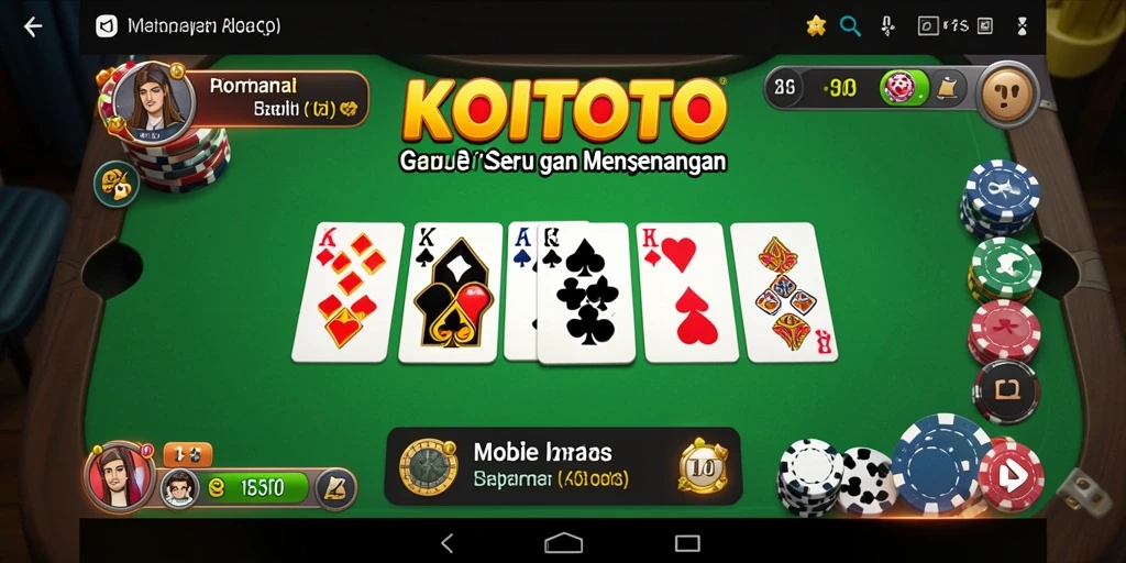 Tampilan gameplay Gaple yang menarik dan interaktif.