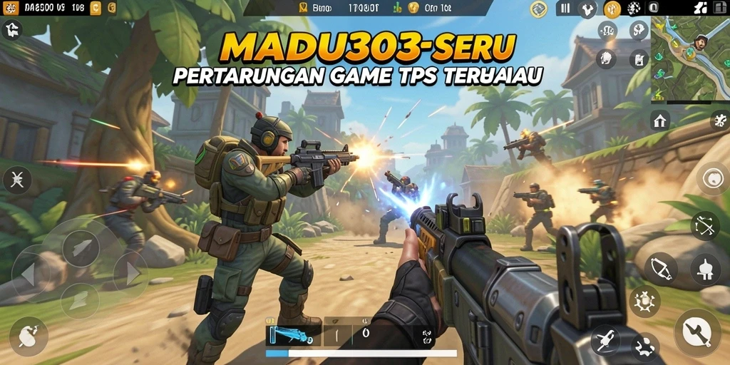 Tangkapan layar MADU303 menampilkan aksi seru dalam gameplay TPS.