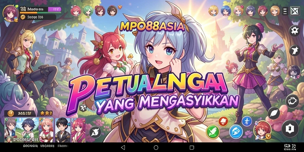 Tampilan gameplay seru dalam MPO88ASIA dengan karakter Anime.