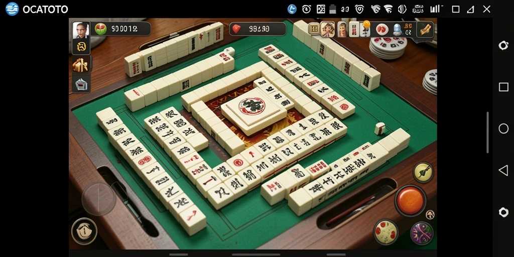 Tampilan gameplay OCATOTO dengan papan Mahjong yang menantang.