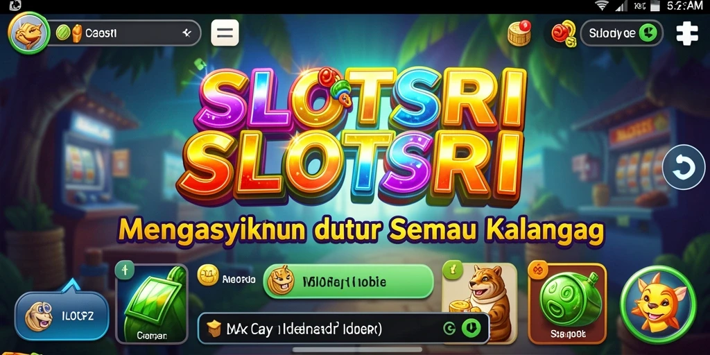 Tampilan gameplay SLOTSRI yang adiktif dan penuh warna.