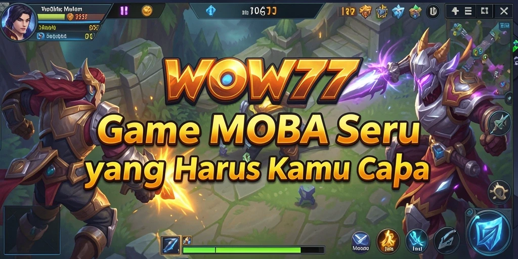 Screenshot gameplay WOW77 menampilkan pertarungan epik antar tim.